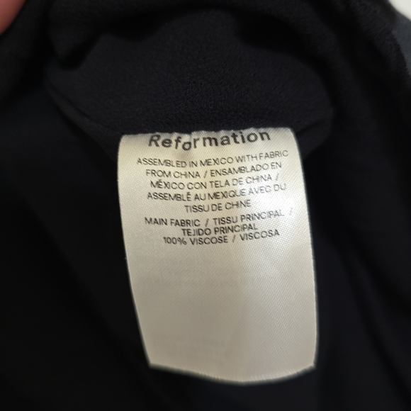 Reformation Ottessa Long Sleeve Mini Wrap Dress in Black Small - Picture 11 of 11